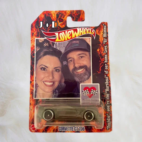 Personalized Dream Car Toy - The Perfect Gift for Husband or Dad - Hot Wheels Car With Photo & Text