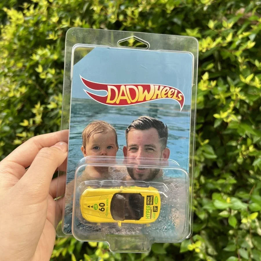 Personalized Dream Car Toy - The Perfect Gift for Husband or Dad - Hot Wheels Car With Photo & Text