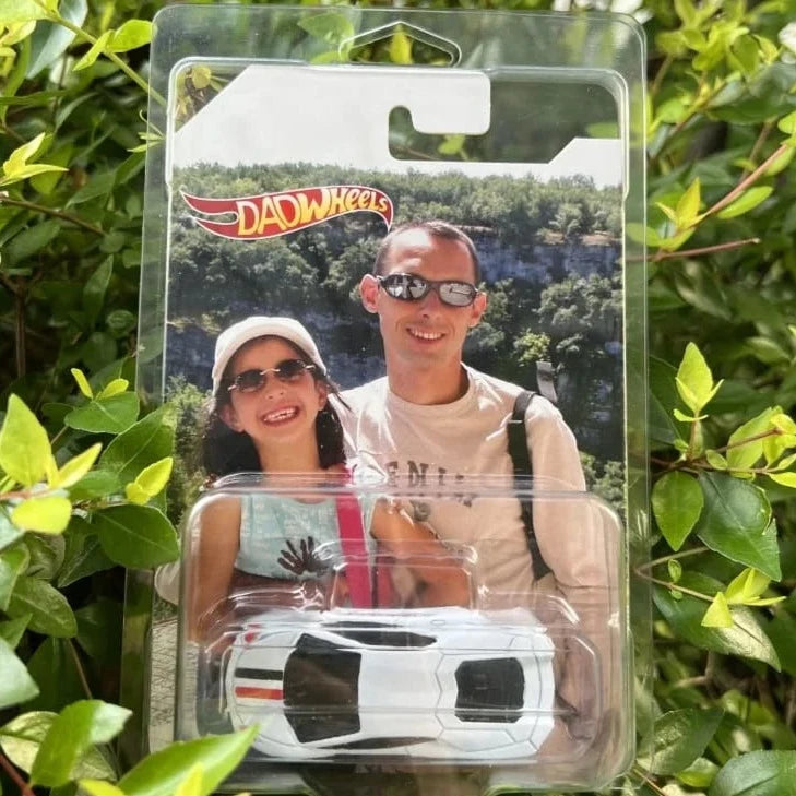 Personalized Dream Car Toy - The Perfect Gift for Husband or Dad - Hot Wheels Car With Photo & Text