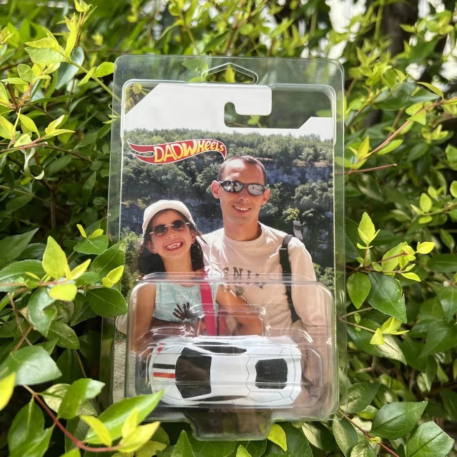 Personalized Dream Car Toy - The Perfect Wedding Anniversary Gift for Husband - dad/mom/love/grandpa wheels Car With Photo & Text