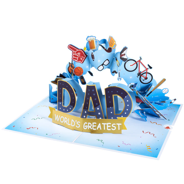 World's Greatest Dad Pop up Card for Father's Day