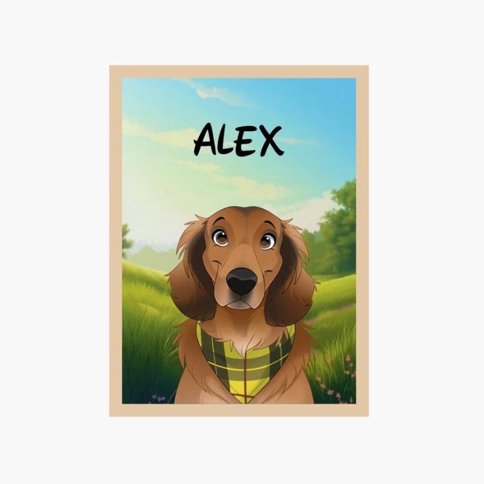 Custom Animated Light Portrait Personalized Art Frame Gifts Dog Memorial Gifts for Pet Lovers