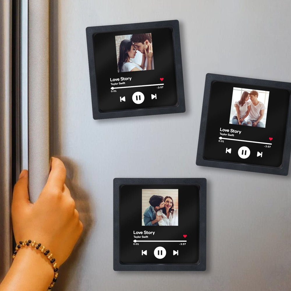 Personalized Music Fridge Magnet Can Play Songs and Adjust Volume Custom Album Fridge Magnet With Photo