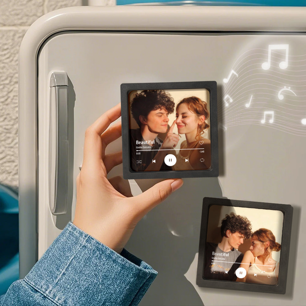 Personalized Photo Album Fridge Magnet Music Wall Photo Sticker Music Movement That Can Be Played Without Cell Phone