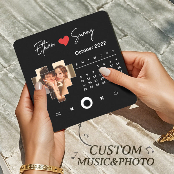 DIY Customized Printed Music Fridge Sticker Calendar Photo Gifts Music Wall Photo Sticker Music Movement That Can Be Played Without Cell Phone