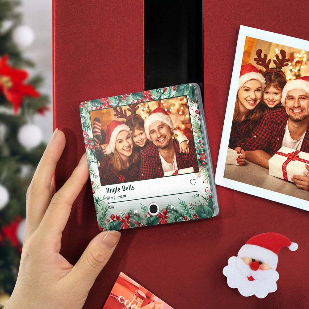 Music Fridge Magnet Personalized Christmas Family Photo Music Magnets Can Play Songs Christmas Gifts