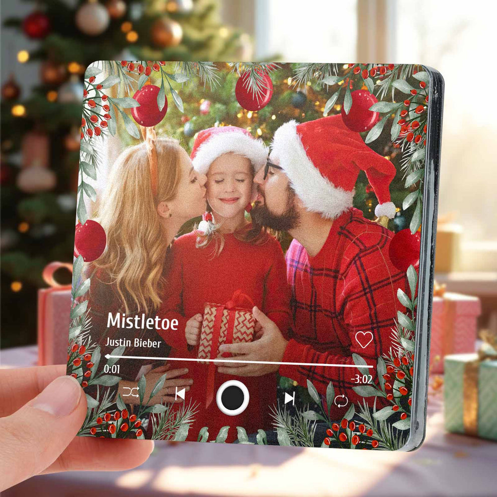 Christmas Music Fridge Magnet Personalized Family Photo Music Magnets Can Play Songs Christmas Gifts