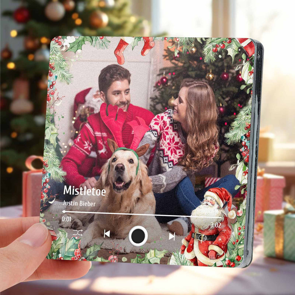 Music Fridge Magnet Personalized Christmas Family Photo Music Magnets Can Play Songs Christmas Gifts