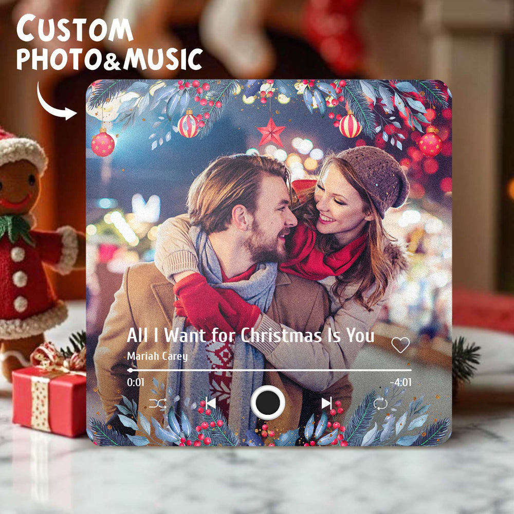 Music Fridge Magnet Personalized Christmas Family Photo Music Magnets Can Play Songs Christmas Gifts