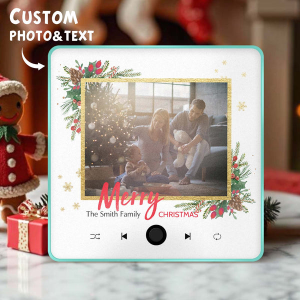 Personalized Music Fridge Magnet Merry Christmas Custom Music Magnets Can Play Songs Christmas Gift Family Gifts - photomoonlampau