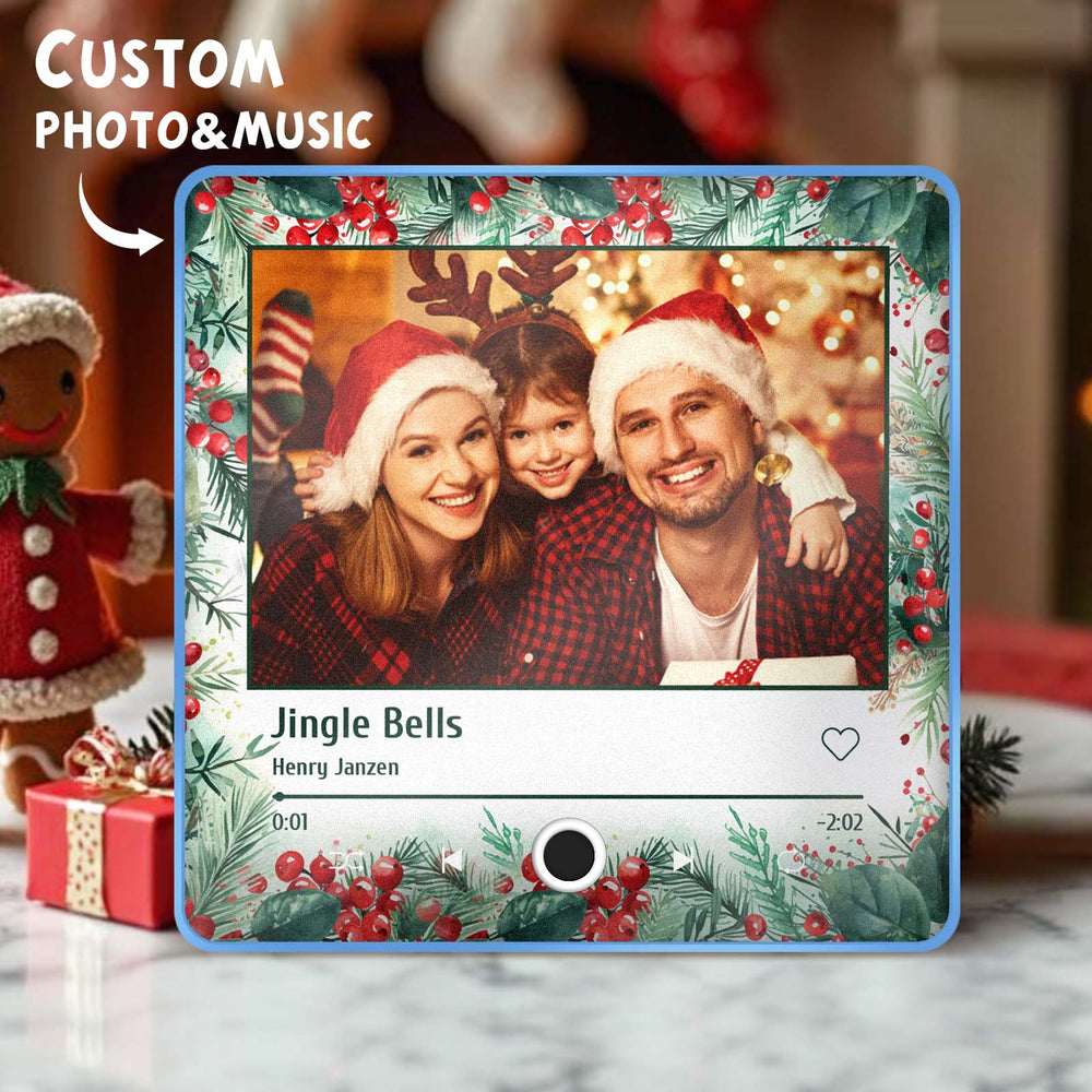 Music Fridge Magnet Personalized Christmas Family Photo Music Magnets Can Play Songs Christmas Gifts