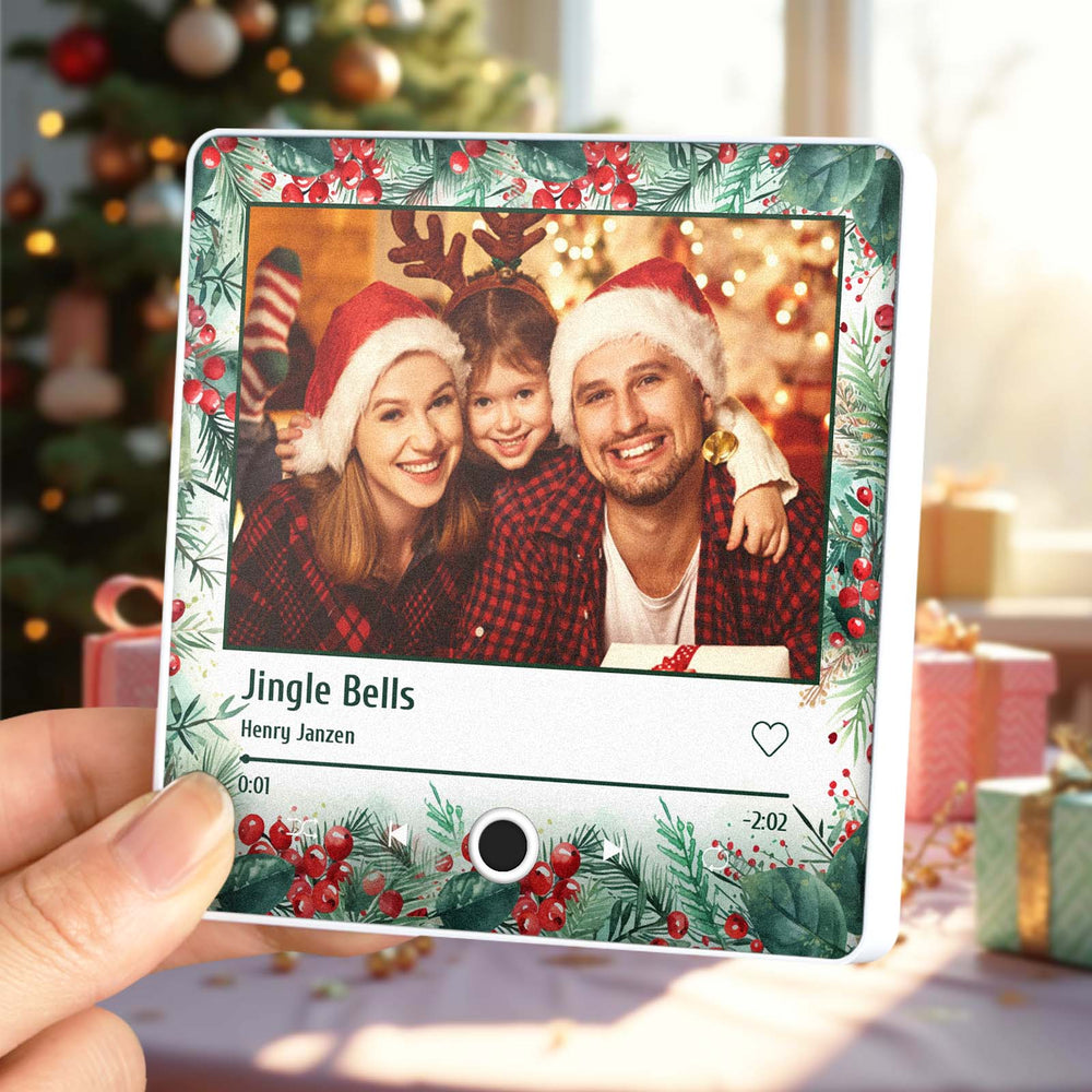 Music Fridge Magnet Personalized Christmas Family Photo Music Magnets Can Play Songs Christmas Gifts