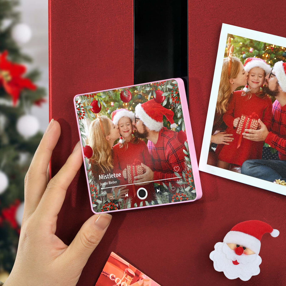 Custom Photo Music Fridge Magnet Christmas Gifts for Lovers Personalized Music Magnets Can Play Songs