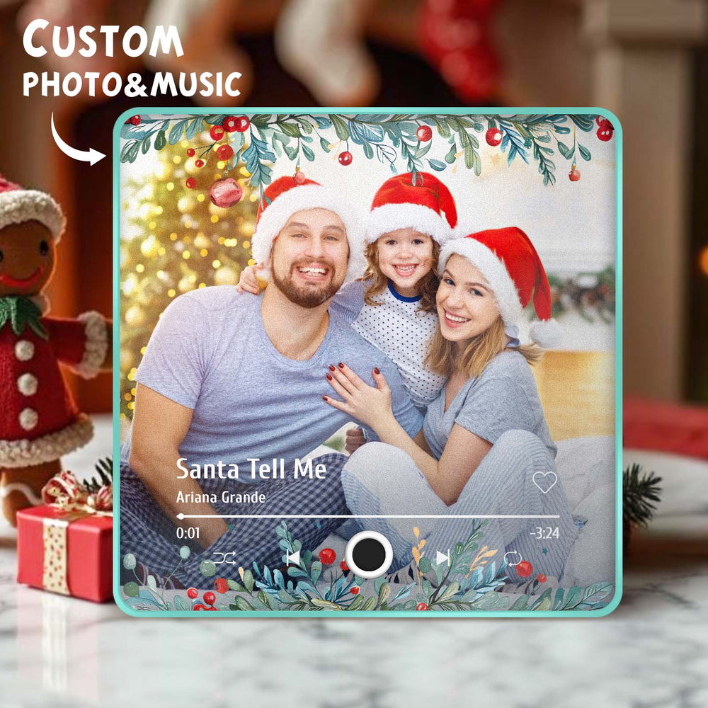 Custom Photo Music Fridge Magnet Christmas Gifts for Lovers Personalized Music Magnets Can Play Songs