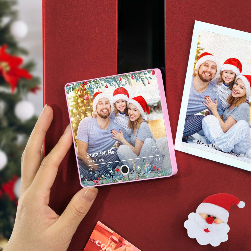 Christmas Music Fridge Magnet Personalized Family Photo Music Magnets Can Play Songs Christmas Gifts