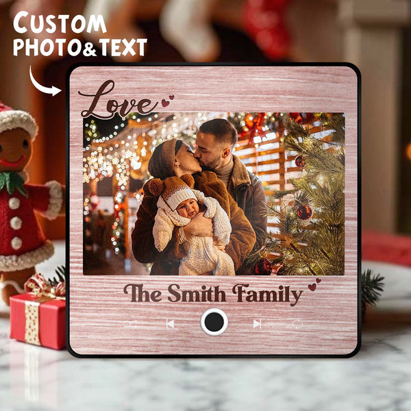 Personalized Music Fridge Magnet Creative Christmas Gift for Family Custom Music Magnets Can Play Songs Family Gifts - photomoonlampau