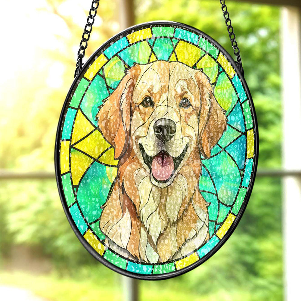 Personalized Custom Pet Ornament Remembrance Pet Stained Glass Suncatcher Gifts for Pet Lovers