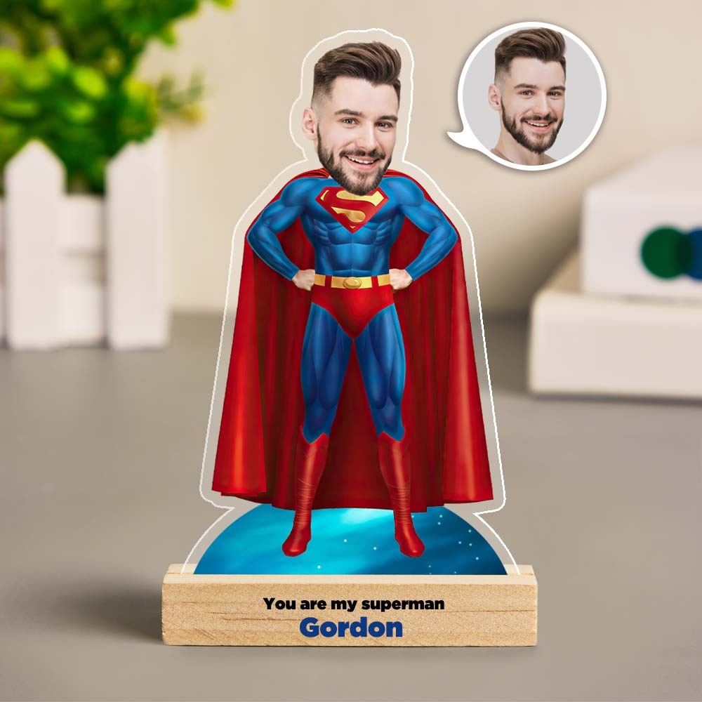 Custom Plaque Superman Personalised Face Decor Gifts