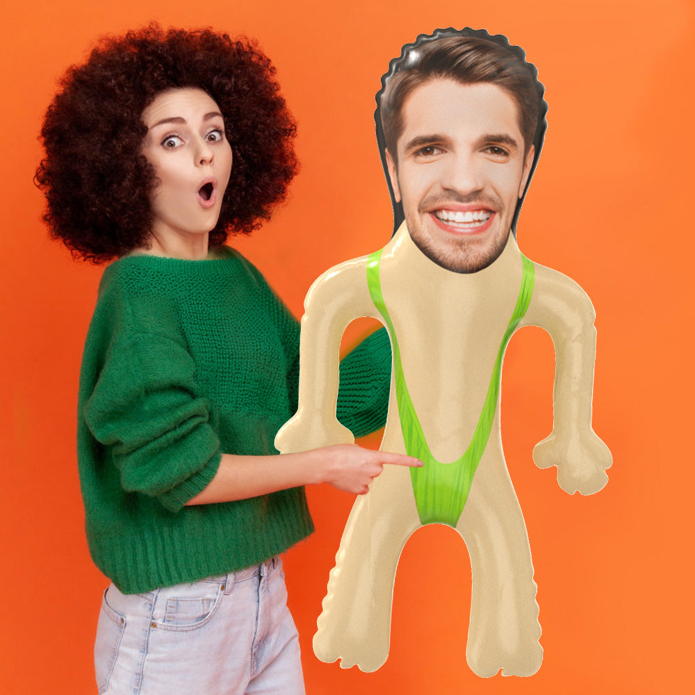 Personalized Mankini Blow Up Dolls Funny Inflatable Doll for Bachelorette Pool Party Gift