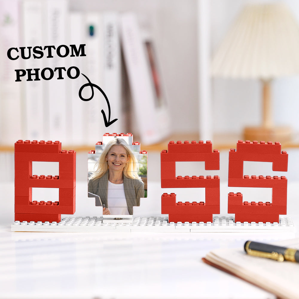 Gifts for Boss Custom Photo Building Bricks Puzzles Photo Blocks Rotatable Photo