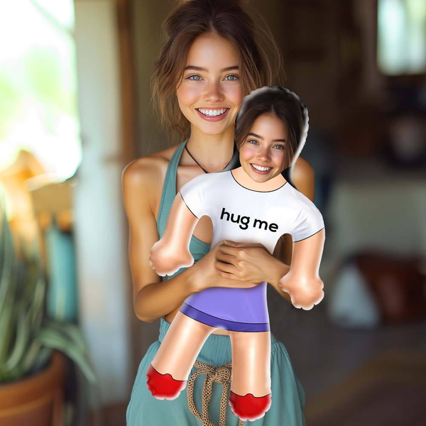 Custom Air Minime Doll Hug Me Funny Blow Up Dolls Personlized Girl Gifts - photomoonlampau