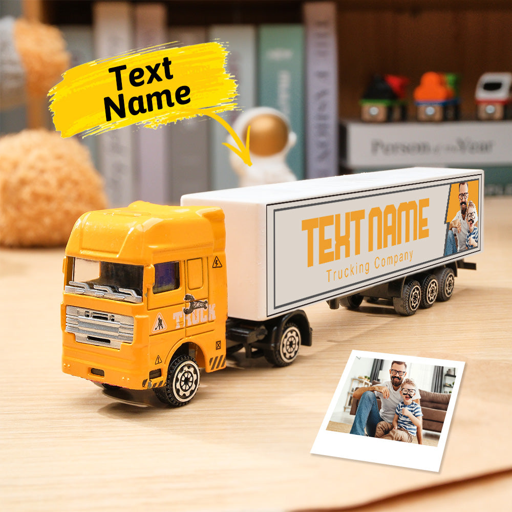 Personalized toy truck, customized with your child's name on the side of the truck: birthday, Christmas, any event for children!