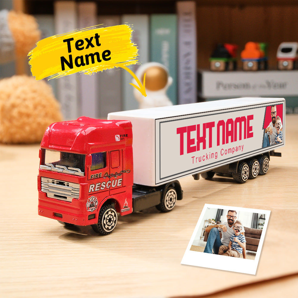 Personalized toy truck, customized with your child's name on the side of the truck: birthday, Christmas, any event for children!