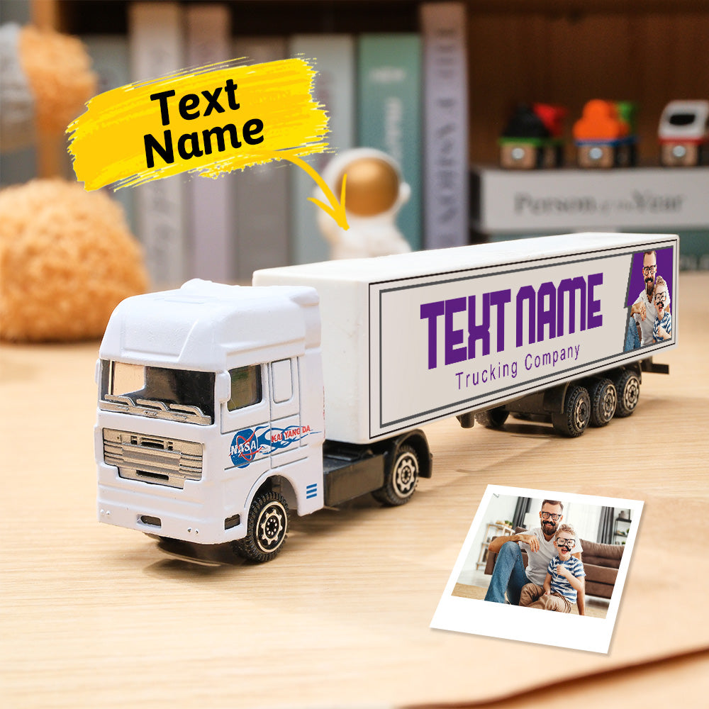 Personalized toy truck, customized with your child's name on the side of the truck: birthday, Christmas, any event for children!