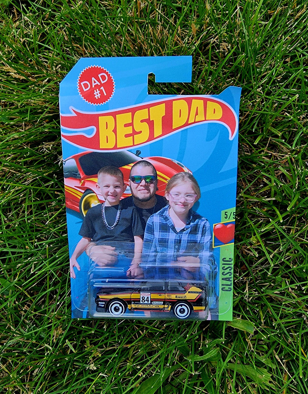 Personalized Dream Car Toy - The Perfect Gift for Husband or Dad - Hot Wheels Car With Photo & Text