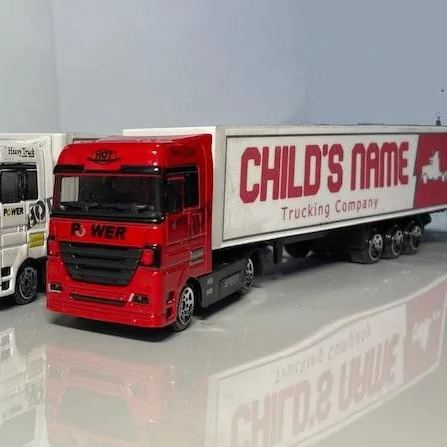 Personalized toy truck, customized with your child's name on the side of the truck: birthday, Christmas, any event for children!