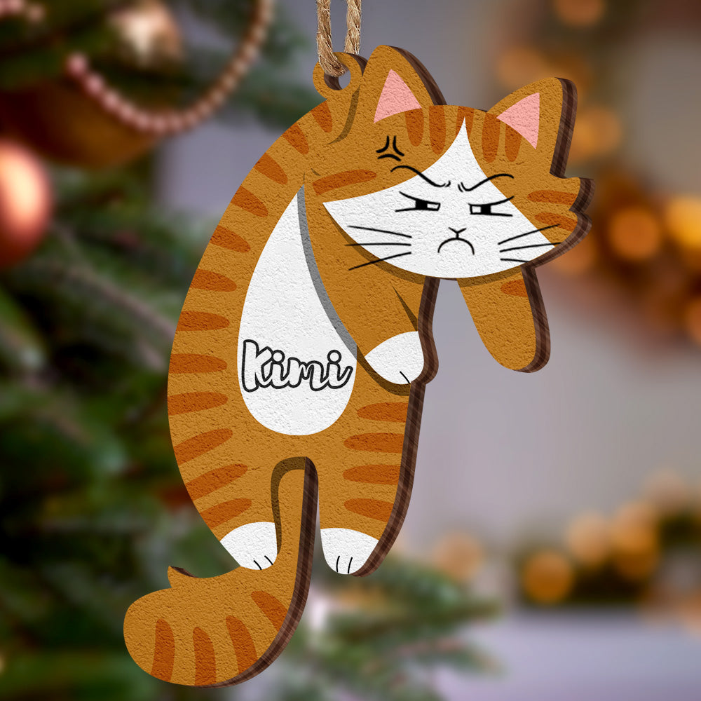 Personalised Wooden Ornament Hanging Cat Christmas Gifts