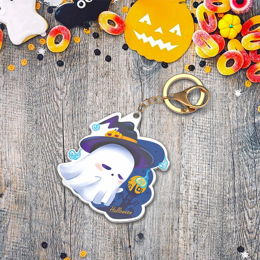 Halloween Gifts Cute Hallo Ghostie Charm Keychain