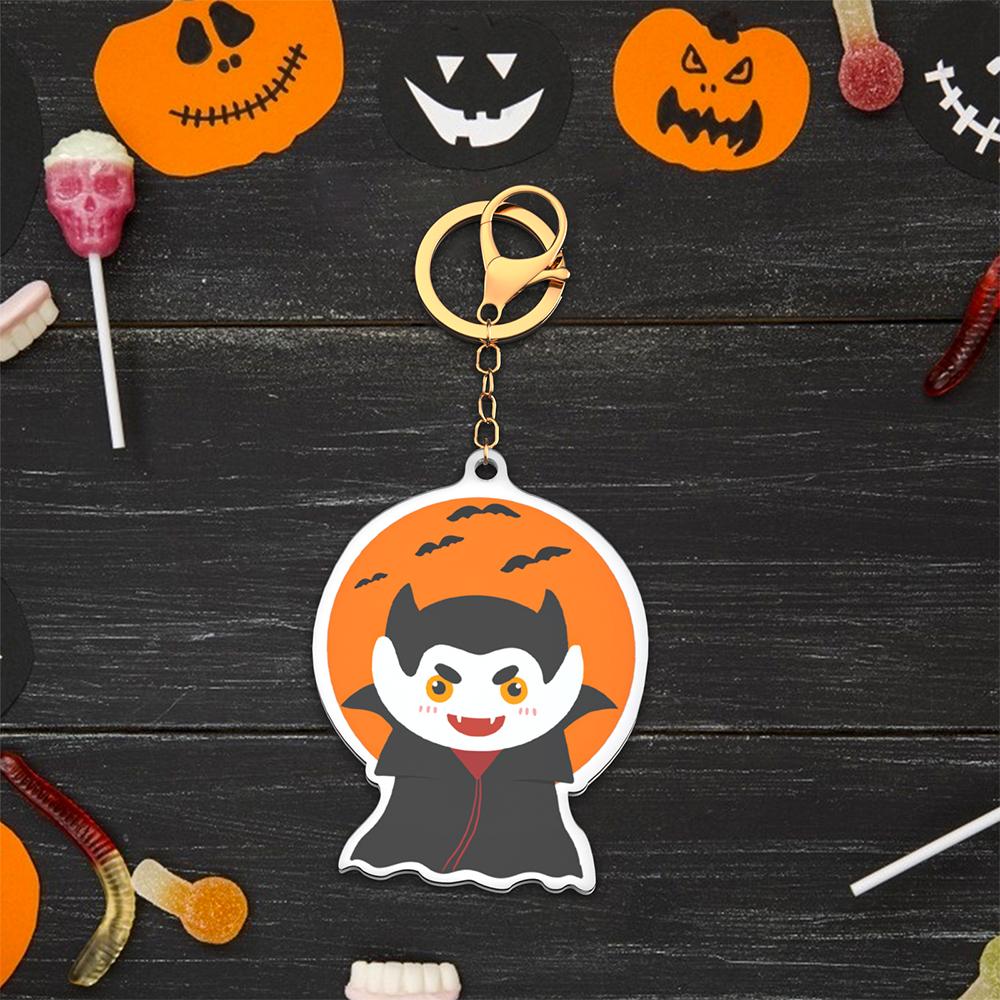 Halloween Gifts Cute Hallo Ghostie Charm Keychain