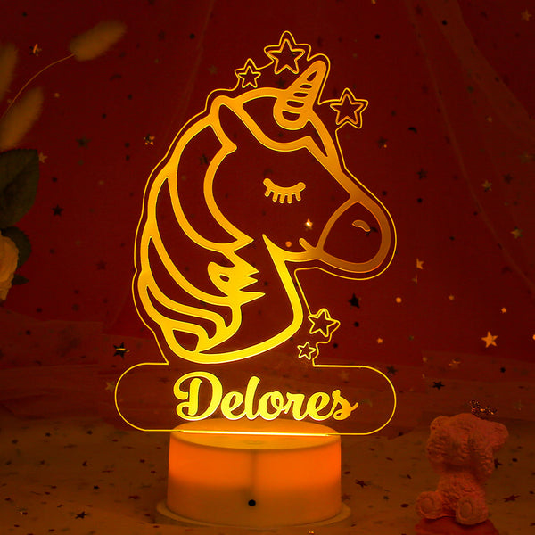 Copy of Personalised Unicorn Night Light Kids Bedroom Decor Girl's Room Lights Kids Bedrooms